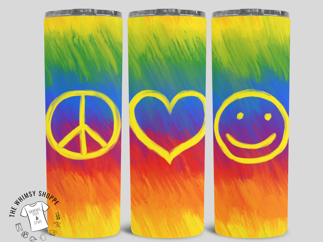 Peace Love Smiles Tumbler